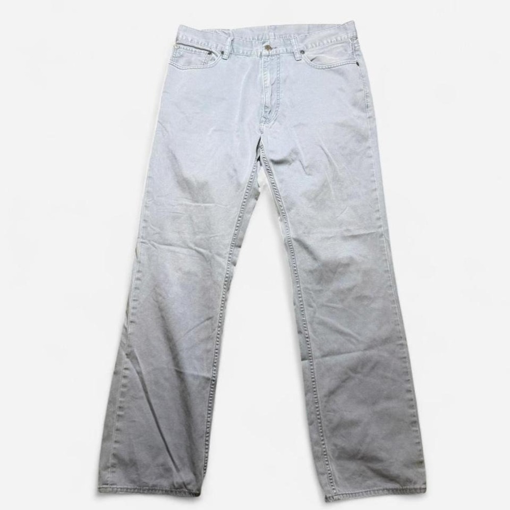 Polo Ralph Lauren 650 Straight 5 Pocket Chino Pants Gray/Light Blue Size 34x32